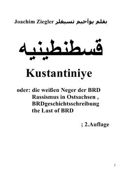 قسطنطينيه Kustantiniye oder: die weißen Neger der BRD Rassismus in Ostsachsen , BRDgeschichts von Ziegler,  Joachim