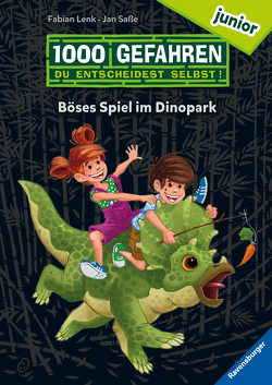 1000 Gefahren junior – Böses Spiel im Dinopark (Erstlesebuch mit „Entscheide selbst“-Prinzip für Kinder ab 7 Jahren) von Lenk,  Fabian, Saße,  Jan