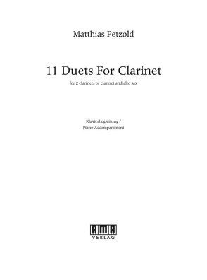 11 Duets for Clarinet – Klavierbegleitung von Petzold,  Matthias