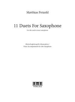 11 Duets for Saxophone – Klavierbegleitung von Petzold,  Matthias