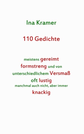 110 Gedichte von Kramer,  Ina