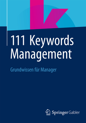 111 Keywords Management von Springer Fachmedien Wiesbaden