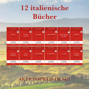 12 italienische Bücher (Bücher +12 Audio-CDs) – Lesemethode von Ilya Frank von De Amicis,  Edmondo, Deledda,  Grazia, Frank,  Ilya, Giese,  Anja, Gozzano,  Guido, Leinen,  Anne, Pirandello,  Luigi, Tozzi,  Federigo, Trunk,  Katharina, Verga,  Giovanni