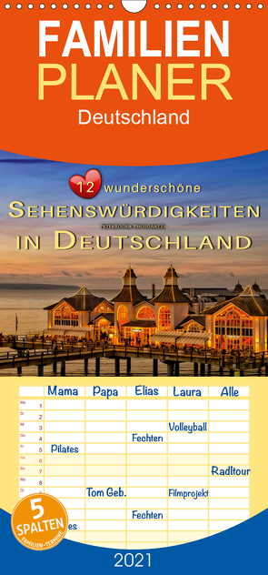 12 wunderschöne Sehenswürdigkeiten in Deutschland – Familienplaner hoch (Wandkalender 2021 , 21 cm x 45 cm, hoch) von Roder,  Peter