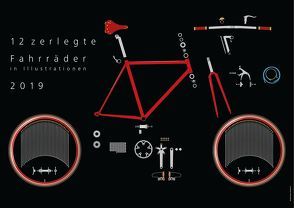 12 zerlegte Fahrräder von Isendyck,  Jürgen
