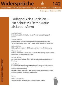 142: Pädagogik des Sozialen von Widersprüche,  142