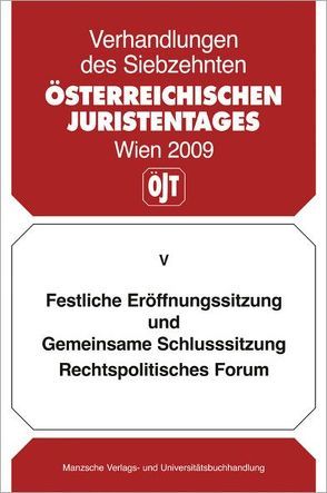 Festliche Eröffnungssitzung und Gemeinsame Schlusssitzung