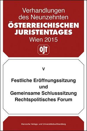 Festliche Eröffnungssitzung und gemeinsame Schlusssitzung