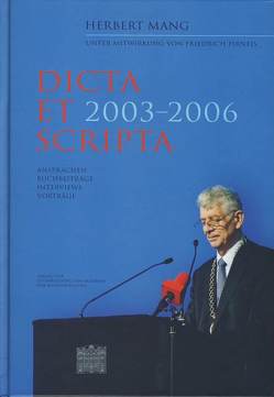 2003-2006 Dicta et Scripta von Mang,  Herbert