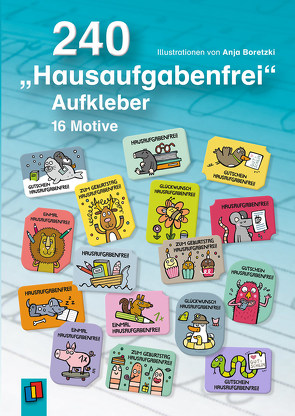 240 „Hausaufgabenfrei“ Aufkleber von Boretzki,  Anja, Verlag an der Ruhr,  Redaktionsteam