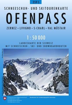 259S Ofenpass Schneeschuh- und Skitourenkarte