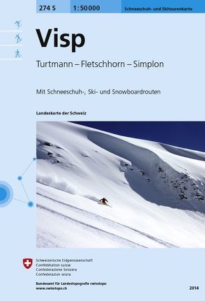 274S Visp Schneeschuh- und Skitourenkarte