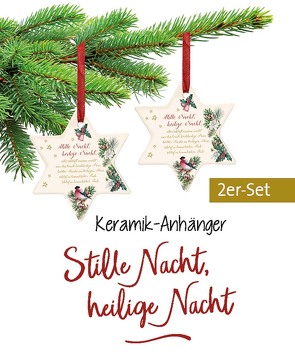 2er-Set Keramik-Anhänger »Stille Nacht, heilige Nacht«