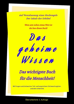 3.Auflage Das geheime Wissen – Das wichtigste Buch für die Menschheit! von Greber,  Johannes