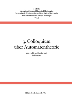 3. Colloquium über Automatentheorie von Händler, Unger