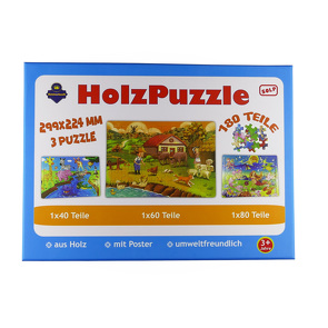 3 in 1 Holzpuzzle