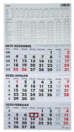 3-Monatskalender 2020