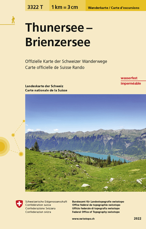 3322T Thunersee – Brienzersee Wanderkarte