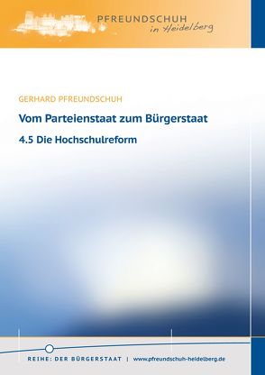 4.5 Die Hochschulreform von Pfreundschuh,  Gerhard