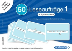 50 Leseaufträge 1 in der Box in Sprechsilben von Langhans,  Katrin