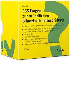 555 Fragen zur mündlichen Bilanzbuchhalterprüfung von Nicolini,  Hans J.