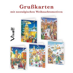 5er-Set Grußkarten »Nostalgische Weihnachten«