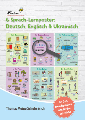 6 Sprach-Lernposter: Deutsch, Englisch, Ukrainisch von Redaktionsteam