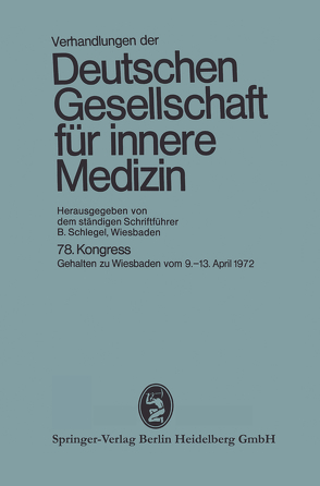 78. Kongreß von Schlegel,  Professor Dr. B.