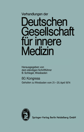 80. Kongreß von Schlegel,  Professor Dr. B.