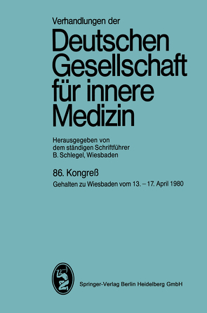 86. Kongreß von Schlegel,  Professor Dr. Bernhard