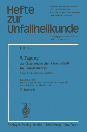 9. Tagung der Österreichischen Gesellschaft für Unfallchirurgie von Jonasch,  E.