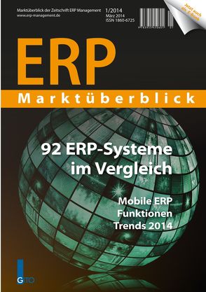 92 ERP-Systeme im Verlgeich – Moblie ERP Funtkionen Trends 2014 von Gronau,  Norbert