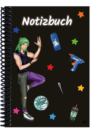 A 4 Notizbuch Manga Quinn, schwarz, blanko von E&Z-Verlag GmbH