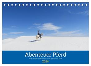 Abenteuer Pferd – Ritte durch die Wüsten und Canyons der USA (Tischkalender 2024 DIN A5 quer), CALVENDO Monatskalender von Angela Weber,  Saskia