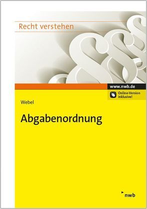 Abgabenordnung von Webel,  Karsten