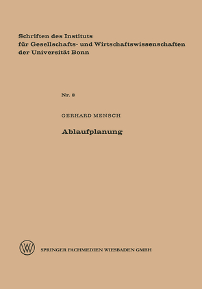 Ablaufplanung von Mensch,  Gerhard