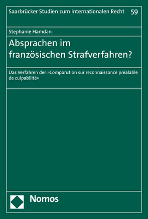 Absprachen im französischen Strafverfahren? von Hamdan,  Stephanie