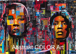 Abstrakt color Art (Wandkalender 2024 DIN A2 quer), CALVENDO Monatskalender von Augusto,  Carina