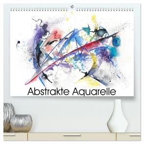 Abstrakte Aquarelle (hochwertiger Premium Wandkalender 2024 DIN A2 quer), Kunstdruck in Hochglanz von Krause,  Jitka