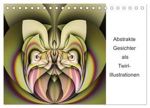 Abstrakte Gesichter als Twirl-Illustration (Tischkalender 2024 DIN A5 quer), CALVENDO Monatskalender von MAKE MOMENTS - Andrea Wiechert,  PICTURES