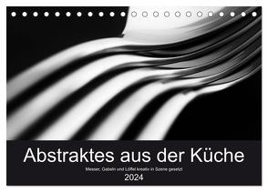 Abstraktes aus der Küche – Messer, Gabeln und Löffel kreativ in Szene gesetzt (Tischkalender 2024 DIN A5 quer), CALVENDO Monatskalender von Oertle,  Eduard