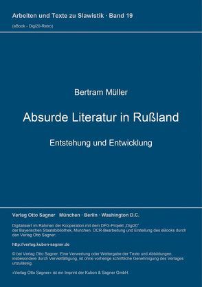 Absurde Literatur in Rußland von Müller,  Bertram