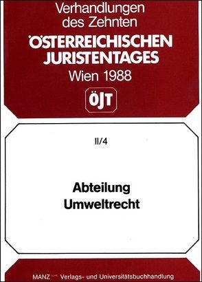 Abteilung Umweltrecht von Wegscheider,  Herbert, Wille,  Heinrich