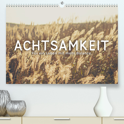 Achtsamkeit – Für ein Leben mit mehr Balance. (hochwertiger Premium Wandkalender 2024 DIN A2 quer), Kunstdruck in Hochglanz von Monkey,  Happy