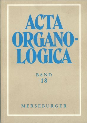 Acta Organologica von Reichling,  Alfred