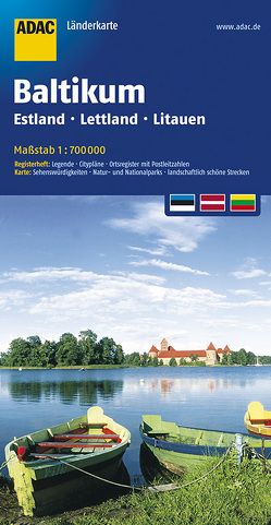 ADAC LänderKarte Baltikum, Estland, Lettland, Litauen 1:700 000