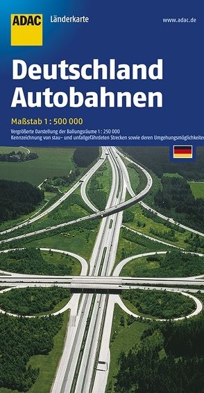 ADAC LänderKarte Deutschland Autobahnen 1:500 000