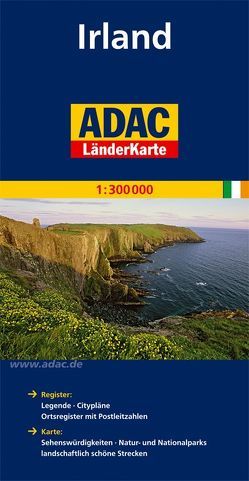 ADAC LänderKarte Irland 1:300 000