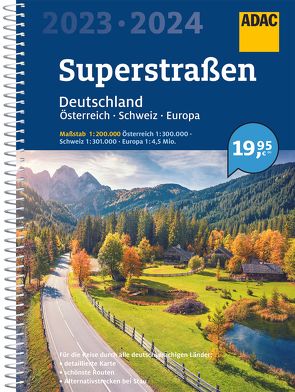 ADAC Superstraßen 2023/2024 Deutschland 1:200.000, Österreich, Schweiz 1:300.000