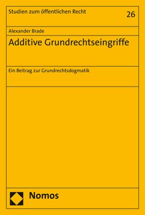 Additive Grundrechtseingriffe von Brade,  Alexander